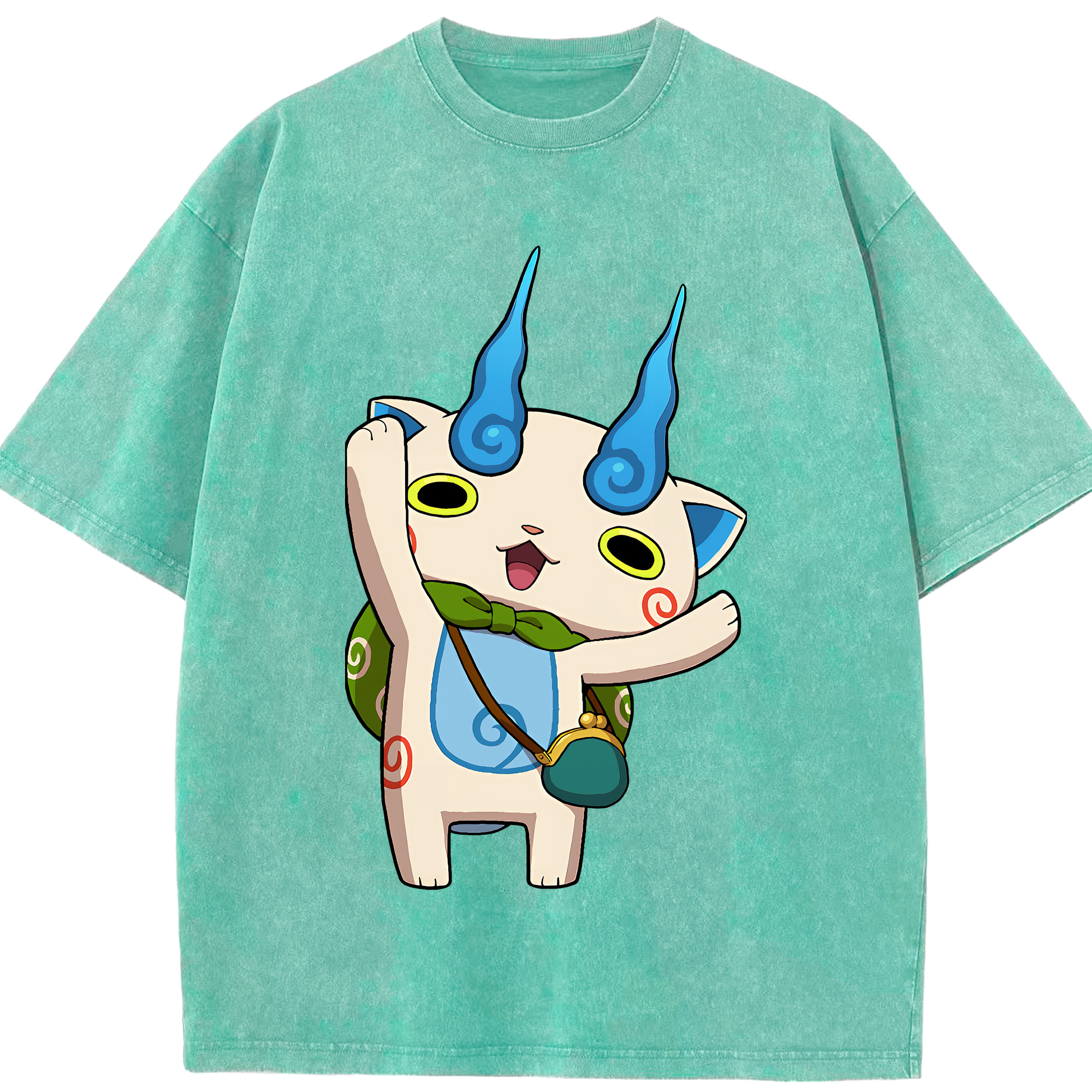（画像用） 妖怪ウォッチ Yo-kai Watch 綿100% ヴィンテージ風 半袖Tシャツ（フロントプリント）